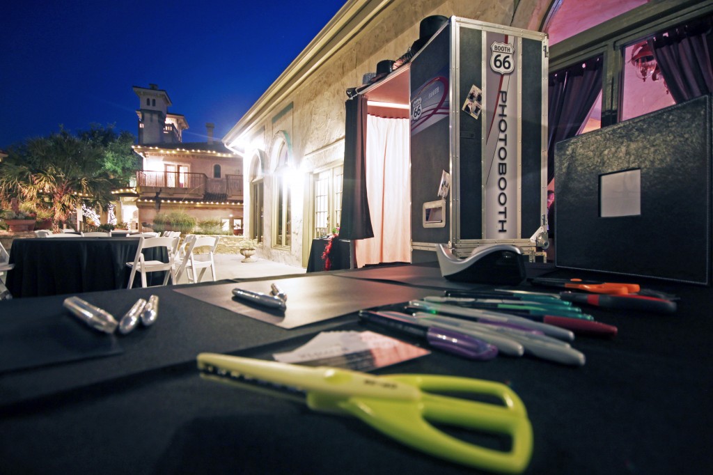 Villa Antonia Photo Booth set-up on patio